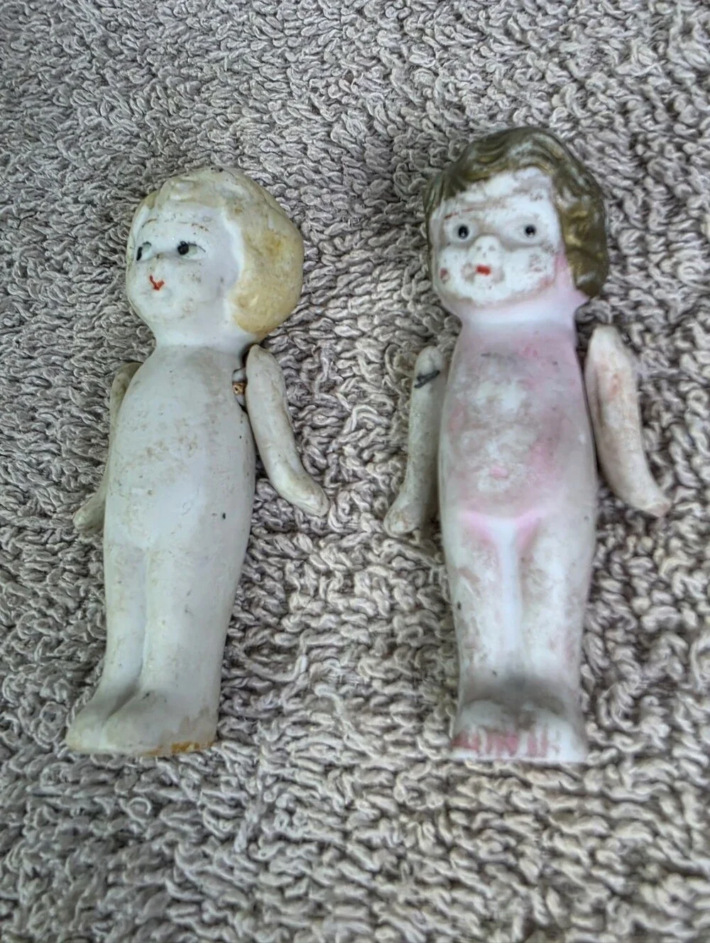 Porcelain Frozen Charlotte Dolls - White and Pink - Picture 6 of 10